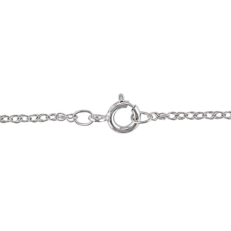 Miadora 10k White Gold 1/6ct TDW Diamond Initial Necklace - 17"L