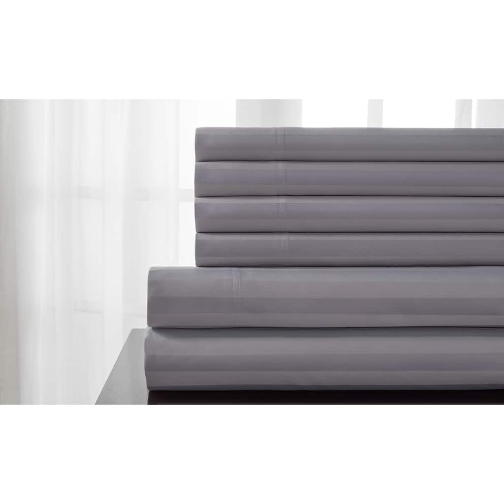 600 Thread Count Delray Cotton Rich Seaglass Stripe Bonus Sheet Set