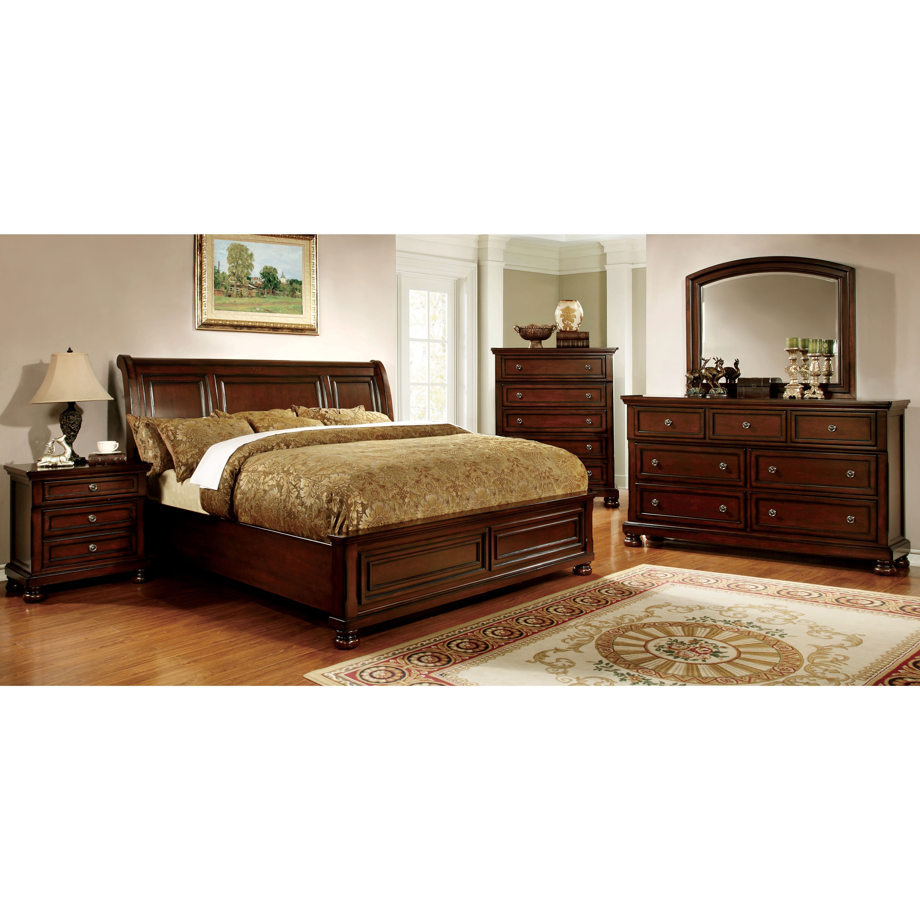 Furniture Of America Barelle Ii Cherry 4 Piece Bedroom Set Furniture Of America Barelle Ii Cherry 4 Piece Bedroom Set Free Shipping On Orders Over 45 9978789