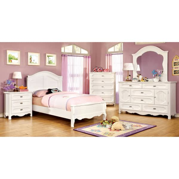 Shop Furniture Of America Evallina White 2 Piece Cottage Style