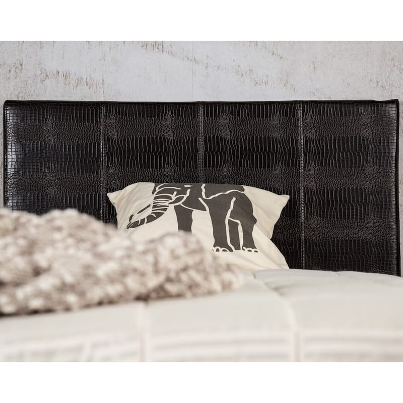 Gols Contemporary Brown Faux Leather Upholstered Platform Bed by Furniture of America