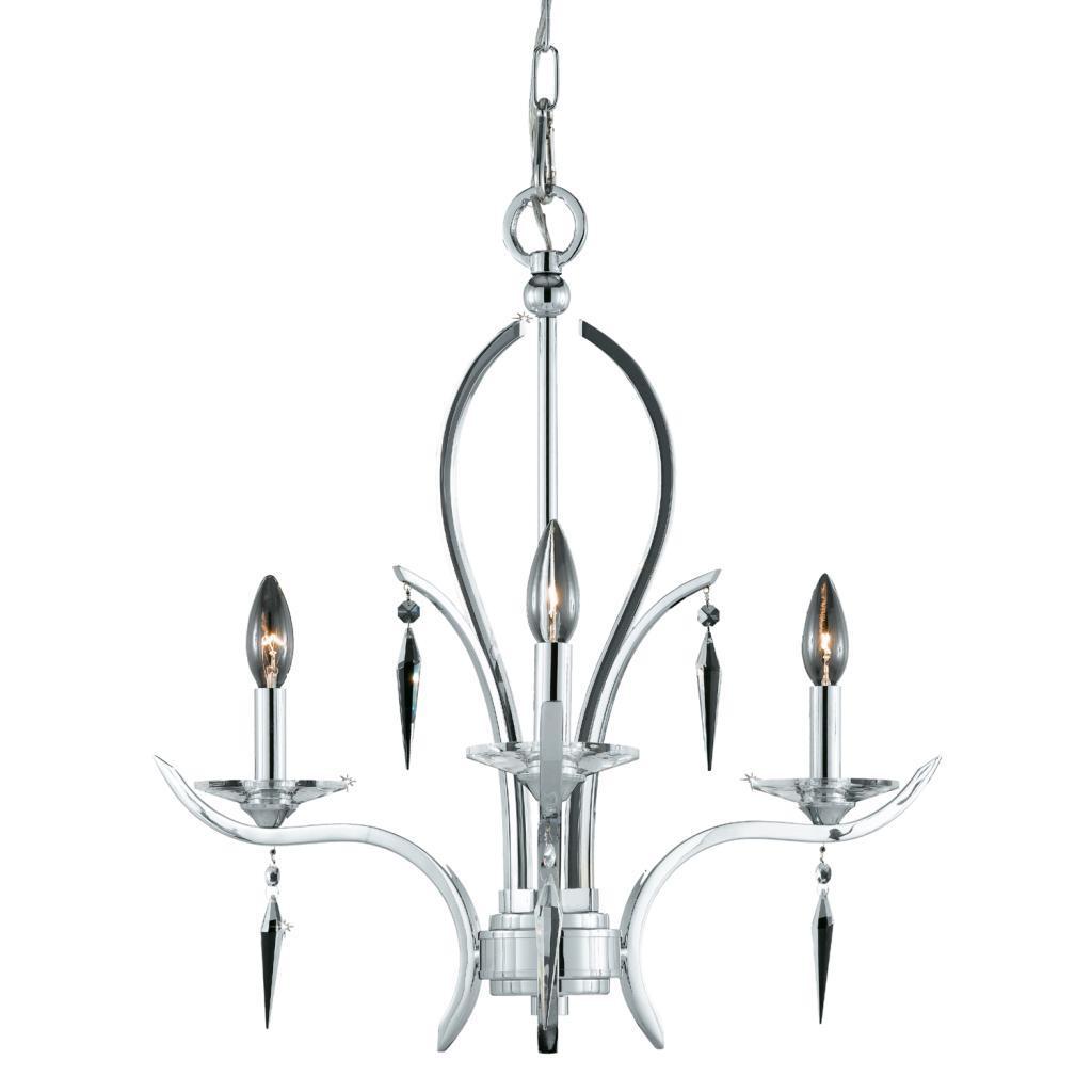 Lumenno Paris Collection 3-light Polished Chrome Chandelier - Chandeliers For Bedrooms by Overstock.com