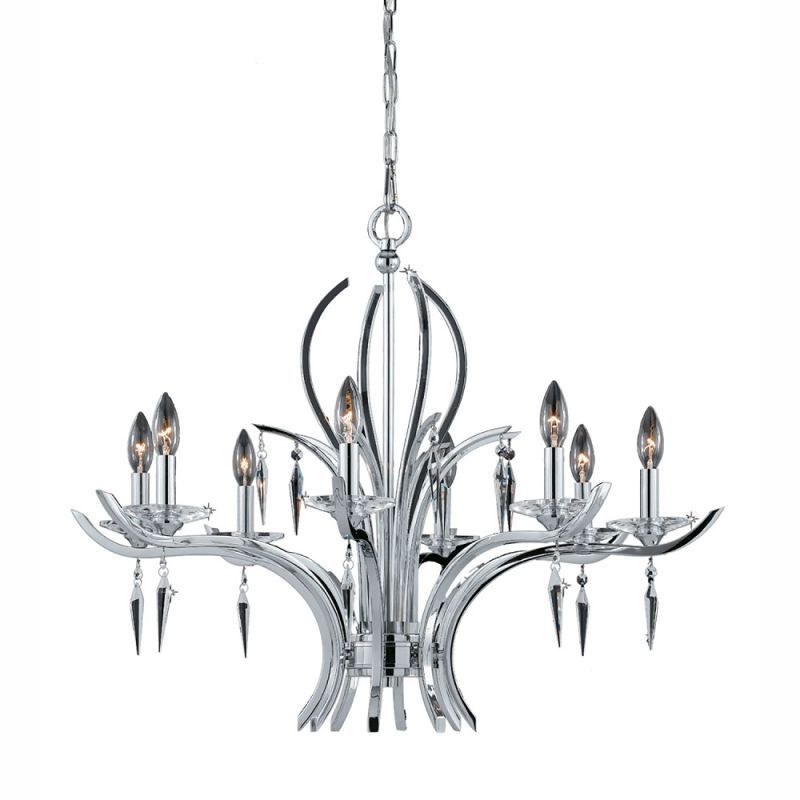 Lumenno Paris Collection 8-light Polished Chrome Chandelier - Silver - Chandeliers For Bedrooms by Overstock.com