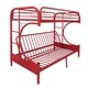 preview thumbnail 5 of 18, Eclipse Twin/Full/Futon Bunk Bed Red