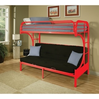 dhp twin over futon black metal bunk bed - free shipping today dhp twin over futon black metal bunk bed - free shipping today