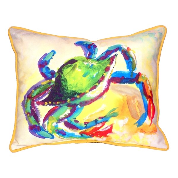 Teal Crab 16x20-inch Indoor/Outdoor Pillow