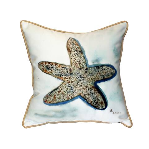 Betsy's Starfish 18-inch Indoor/Outdoor Pillow