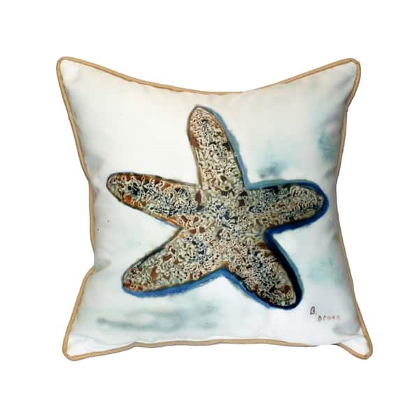 slide 1 of 1, Betsy's Starfish 18-inch Indoor/Outdoor Pillow