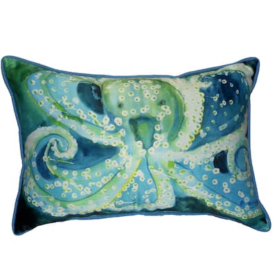 Octopus Artwork 16x20-inch Indoor/ Outdoor Pillow