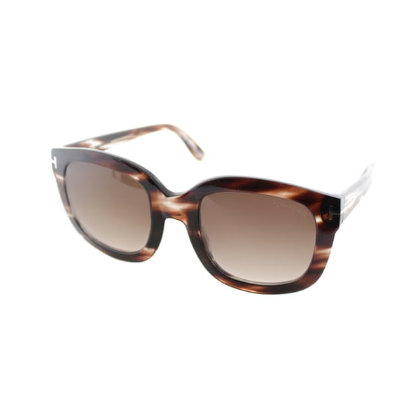 Tom Ford Womens TF 279 Christophe 49F Brown Marble Plastic Sunglasses