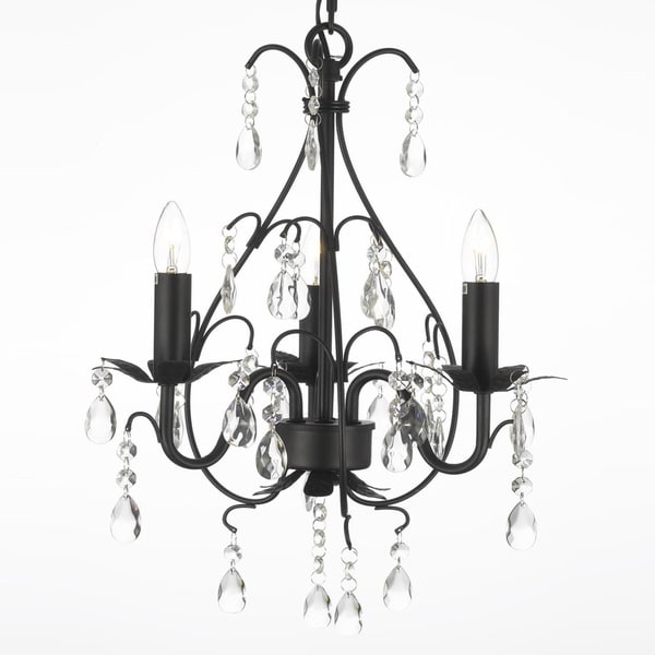 Gallery Wrought Iron And Crystal 3 Light Swag Plug In Chandelier Gallery Wrought Iron And Crystal 3 Light Swag Plug In Chandelier