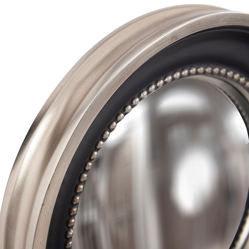 Allan Andrews Round Matte Black Framed Decorative Stanton Wall Mirror - Matte Black