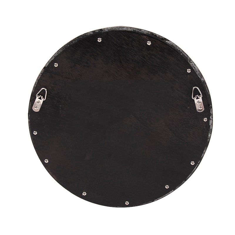 Allan Andrews Round Matte Black Framed Decorative Stanton Wall Mirror - Matte Black