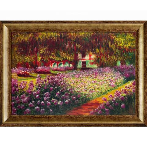 Claude Monet 'Artists Garden at Giverny' Hand Painted Oil Reproduction