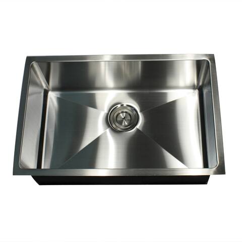 16-Gauge Undermount Small Radius 28 Inch Stainless Steel Kitchen Sink with Drain