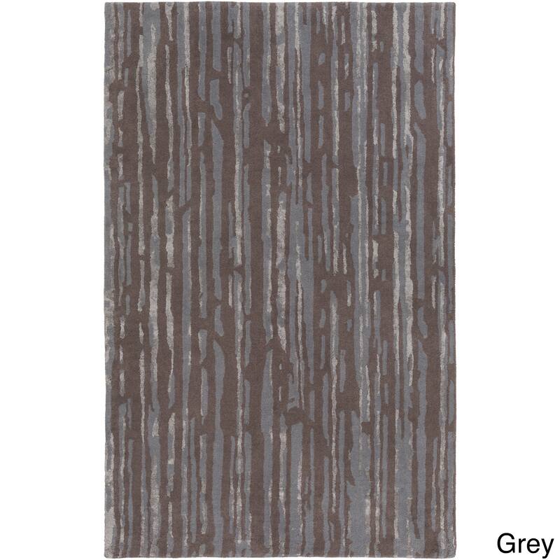 Hand-Tufted Walter Abstract Indoor Area Rug - 9' x 13' - Grey