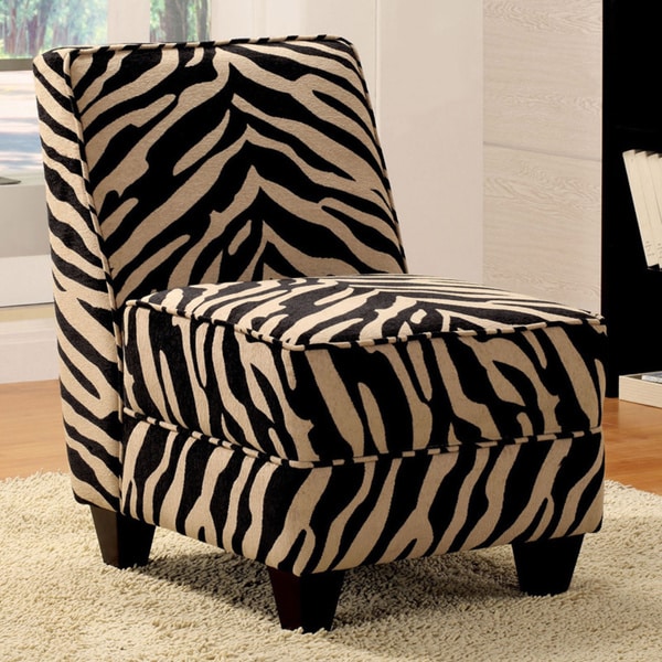 brown zebra accent chair