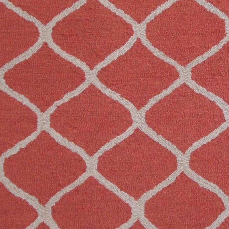 HERAT ORIENTAL Handmade Trellis Design 100% Wool Rug 5x7 - 5' x 7'