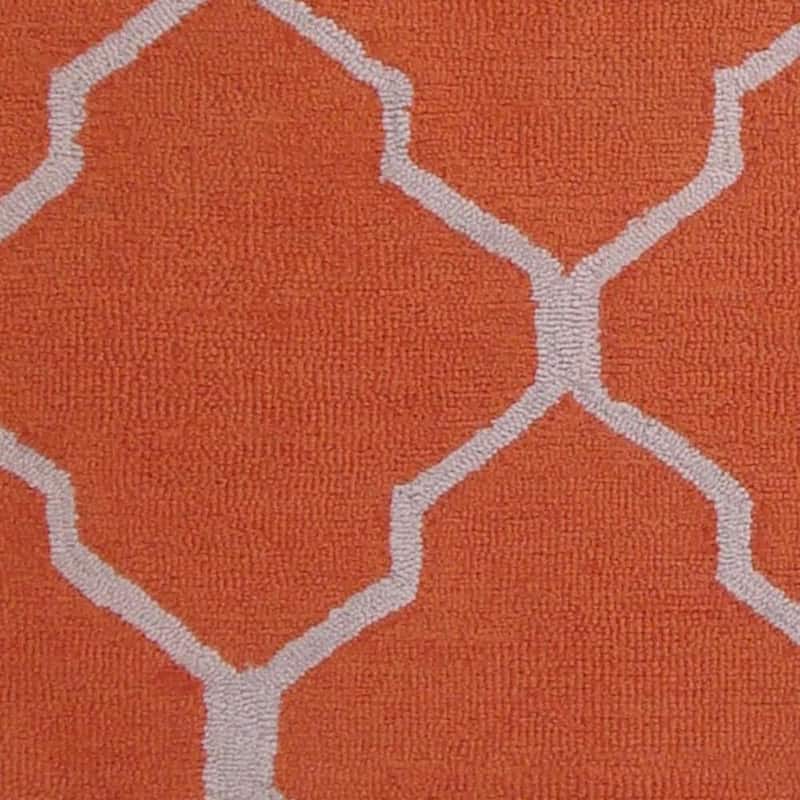 HERAT ORIENTAL Handmade Trellis Design 100% Wool Runner 2'6x7 - 2'6 x 7'