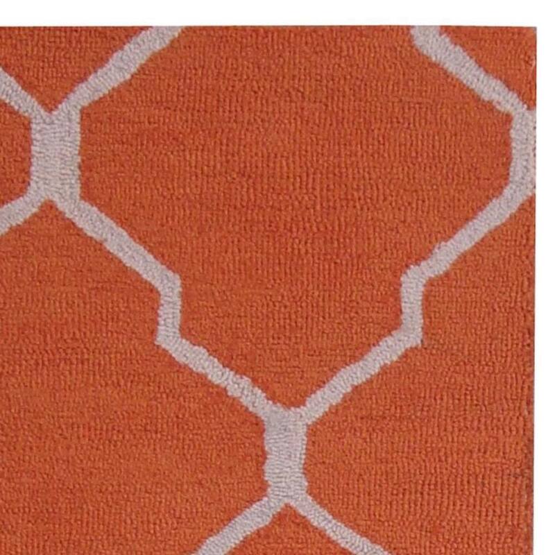 HERAT ORIENTAL Handmade Trellis Design 100% Wool Runner 2'6x7 - 2'6 x 7'
