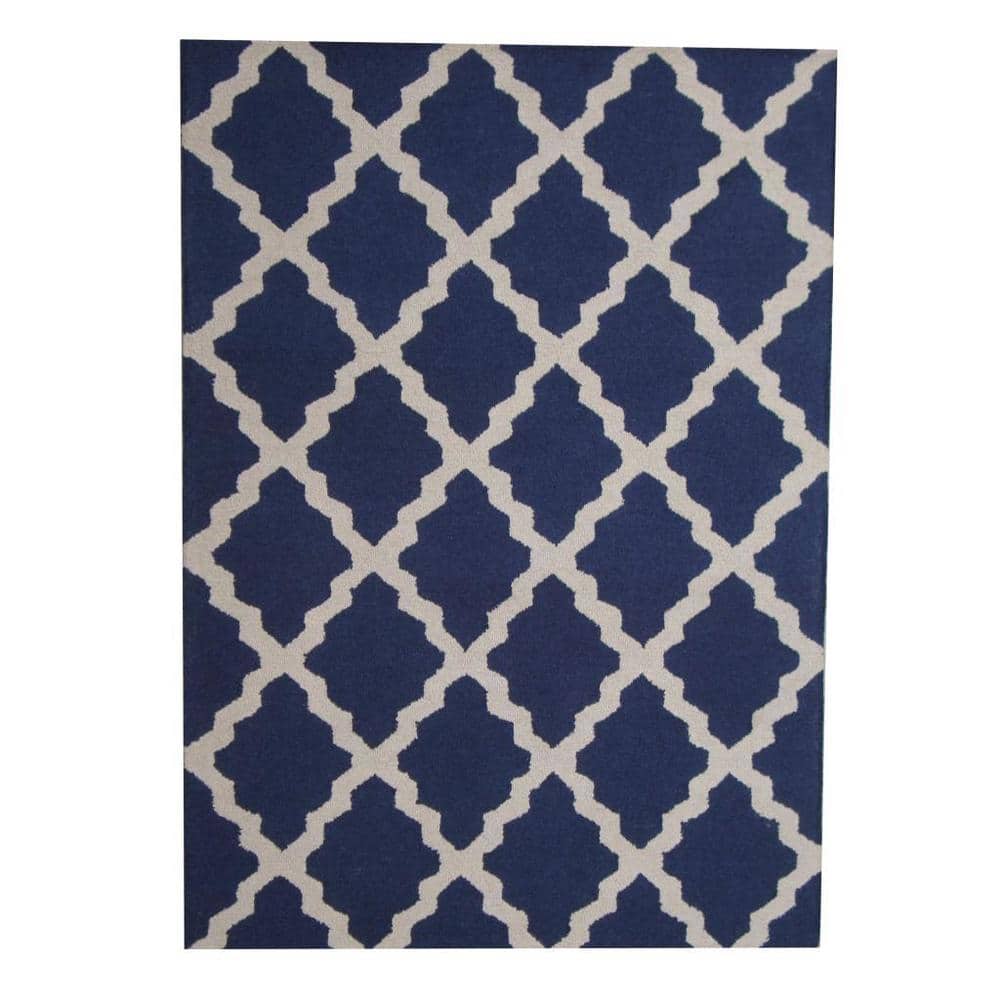 HERAT ORIENTAL Handmade Trellis Design 100% Wool Rug 5x7 - 5' x 7'