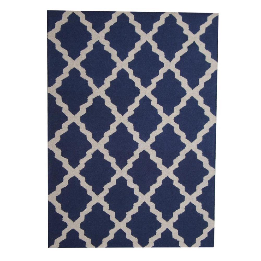HERAT ORIENTAL Handmade Trellis Design 100% Wool Rug 5x7 - 5' x 7'