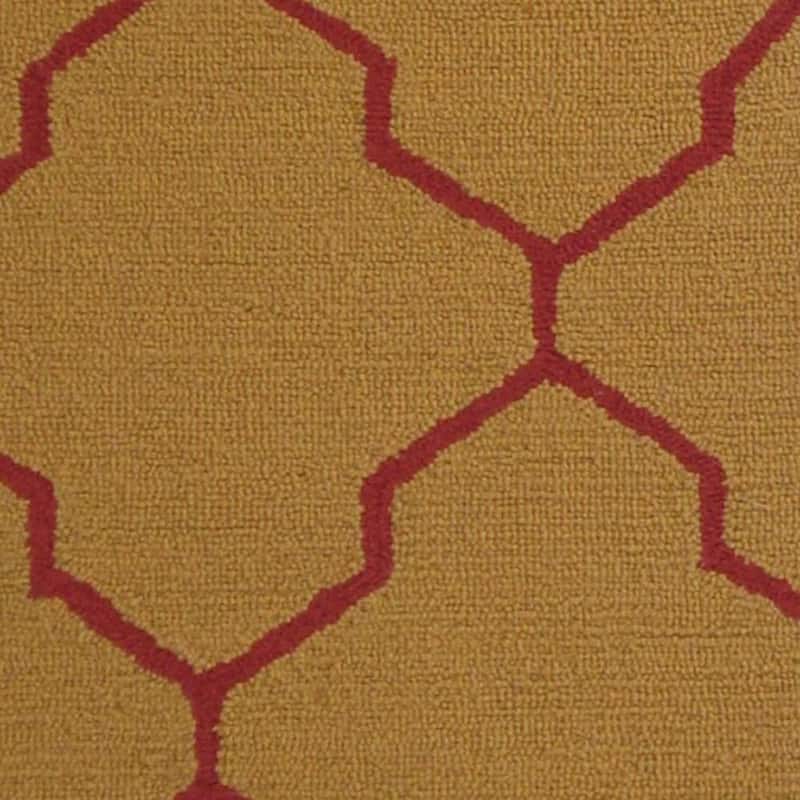 HERAT ORIENTAL Handmade Trellis Design 100% Wool Rug 2.6x7 - 2'6 x 7'