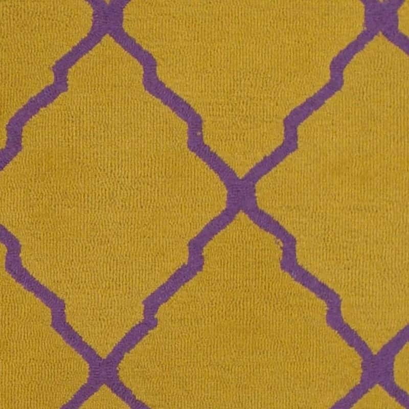 HERAT ORIENTAL Handmade Trellis Design 100% Wool Rug 5x7 - 5' x 7'
