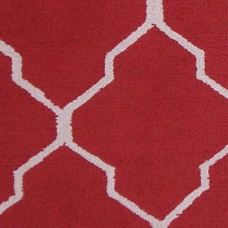 HERAT ORIENTAL Handmade Trellis Design 100% Wool Runner 2'6x7 - 2'6 x 7'