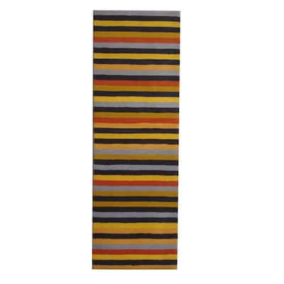 Handmade Wool Runner (India) - 2'6 x 10'
