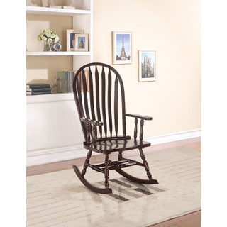 Kloris Collection Youth Kids Wood Rocking Chair In Tobacco