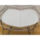 preview thumbnail 3 of 16, Mid Century Chrome Wire Dining Chair with Faux Leather Seat Pads