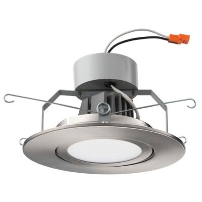 Lithonia Lighting 6G1BN LED M6 6-inch Brush Nickel LED Gimbal Module - Silver