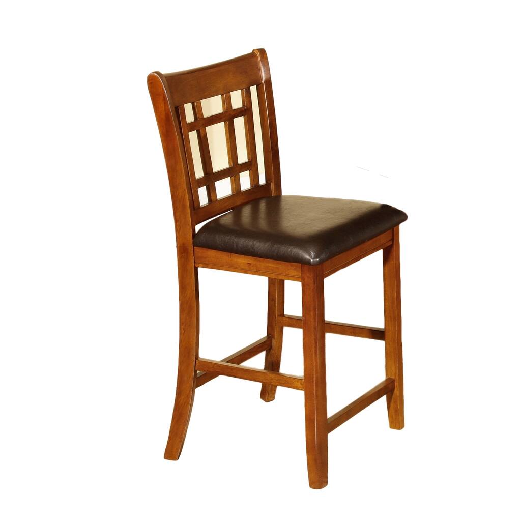 Counter Height Oak Finish Chair (Pack of 2)