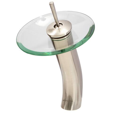 Dyconn 11.5-inch Single-handle Glass Waterfall Bathroom Faucet