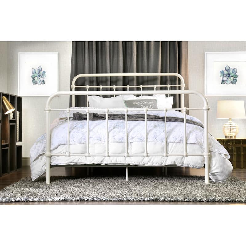 Norielle Rustic Metal Spindle Panel Bed by Furniture of America