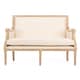 preview thumbnail 2 of 4, Chavanon Wood And Cotton Traditional French Loveseat