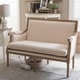 preview thumbnail 1 of 4, Chavanon Wood And Cotton Traditional French Loveseat