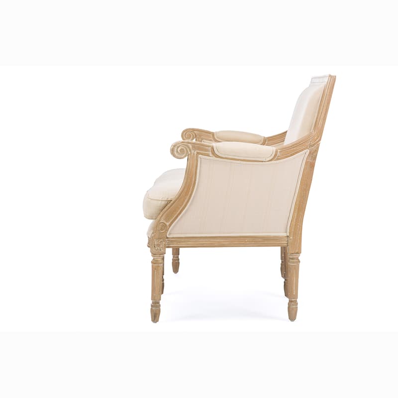 Chavanon Wood And Cotton Traditional French Loveseat