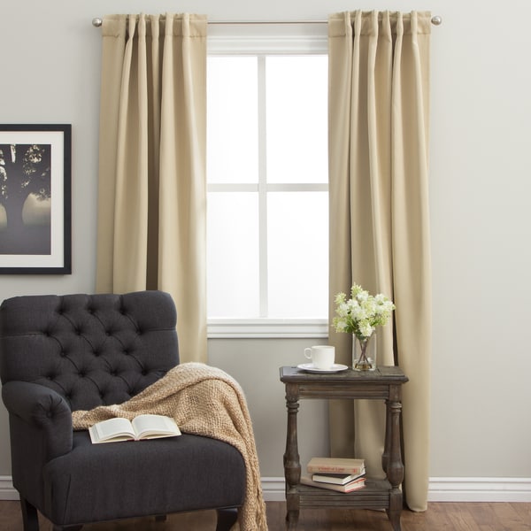 Shop Arlo Blinds Back Tab Blackout Curtains 84 inch height, Panel Pair