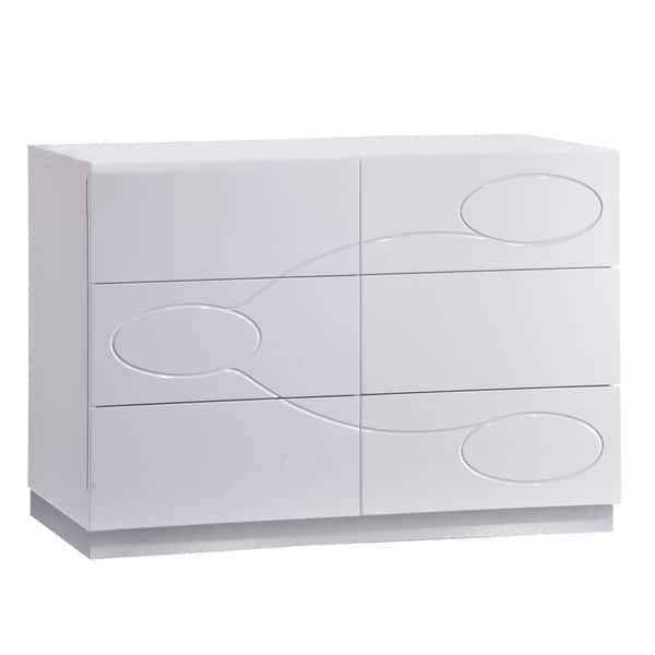 Shop White High Gloss Dresser Overstock 9984610