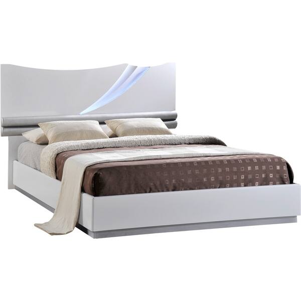 White High Gloss Queen Bed Bed Bath & Beyond 9984621
