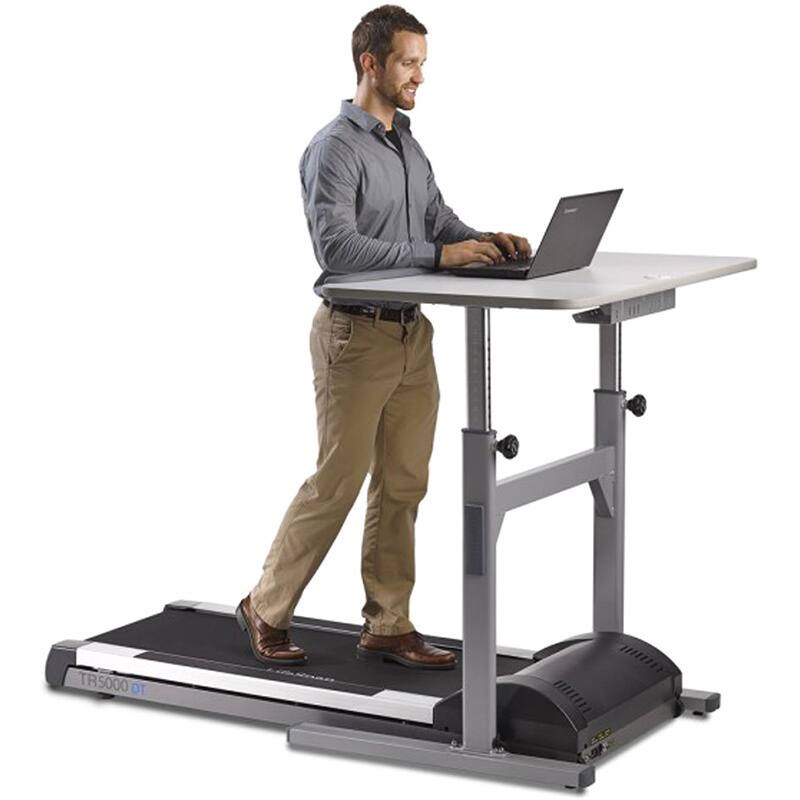 LifeSpan TR 5000-DT5 Treadmill Desk Workstation with Manual Height Adjustment