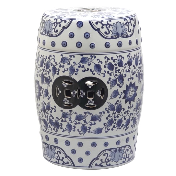 Safavieh Tao Blue And White Painting Garden Stool