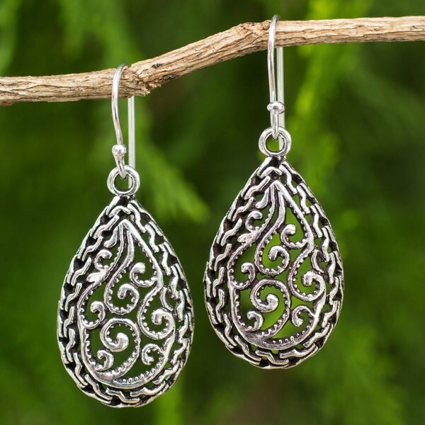 Handmade Sterling Silver Thai Delight Earrings Thailand Free Handmade Sterling Silver Thai Delight Earrings
