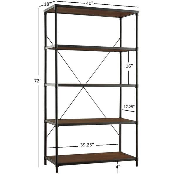 Harrison Industrial Rustic Pipe Frame Shelf Media Tower by iNSPIRE Q ...