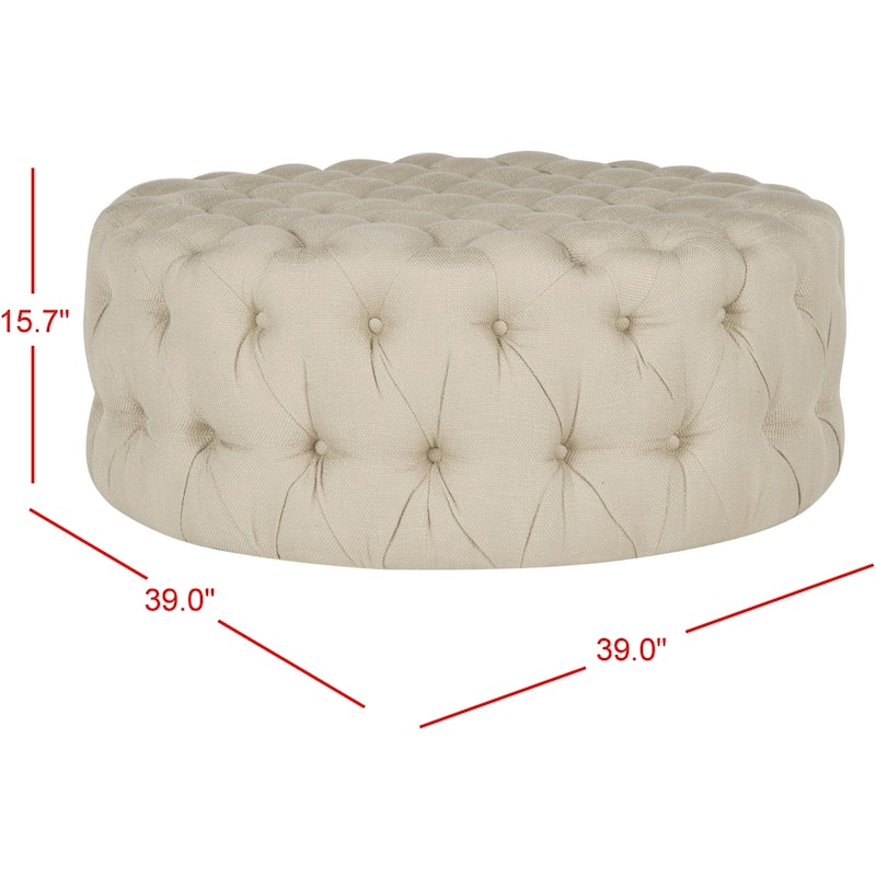 SAFAVIEH Charlene Beige Ottoman