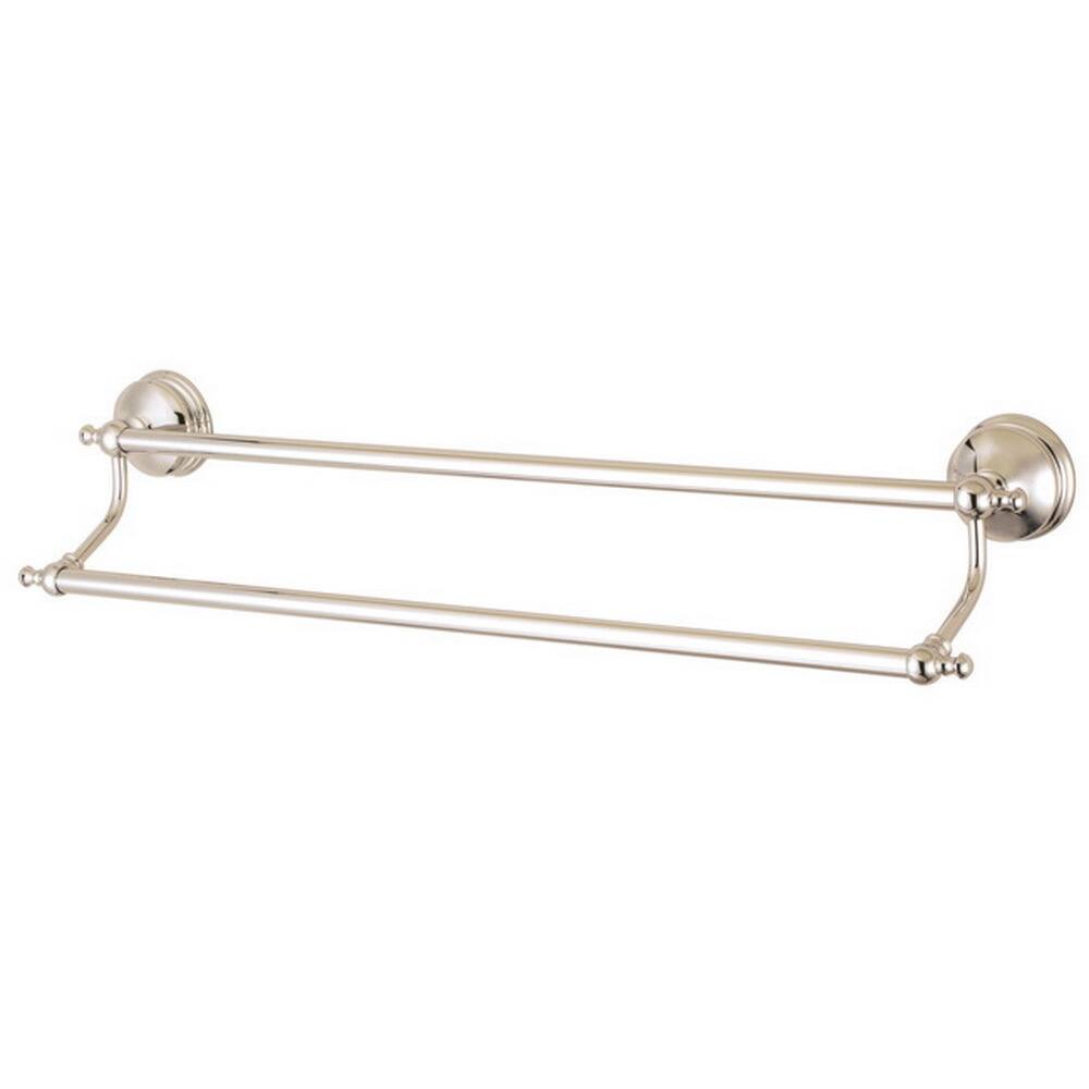 Vintage Polished Nickel 24-inch Double Towel Bar