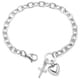 preview thumbnail 2 of 2, ELYA Stainless Steel Heart and Cross Charm Bracelet