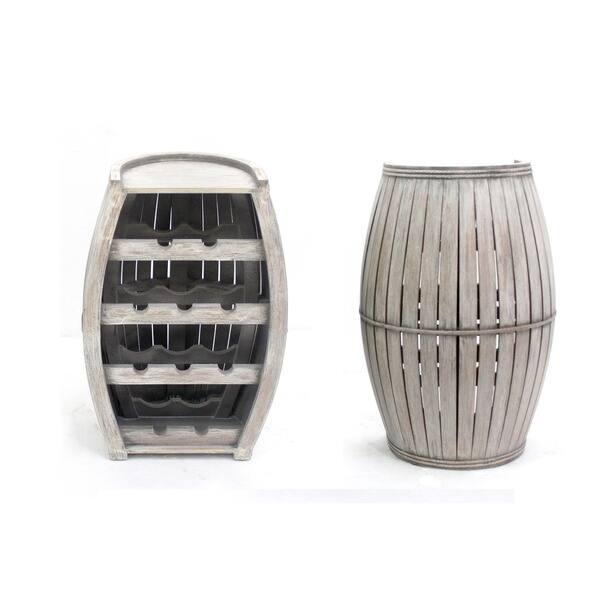 Charcoal Barrel Wine Rack Overstock 9987536